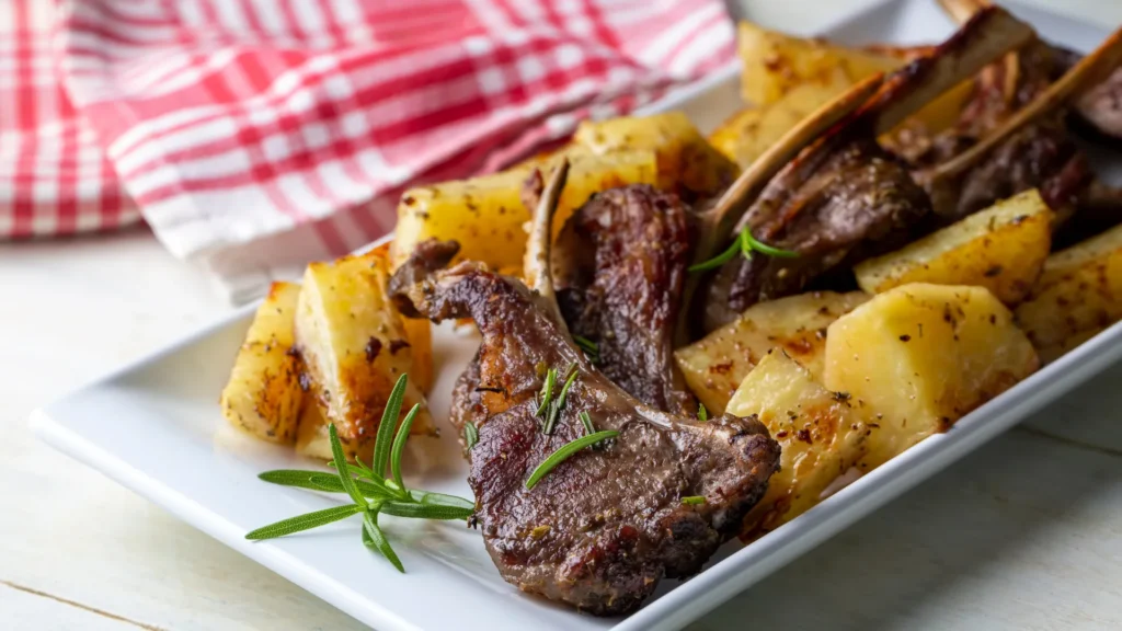 Agnello al forno con patate